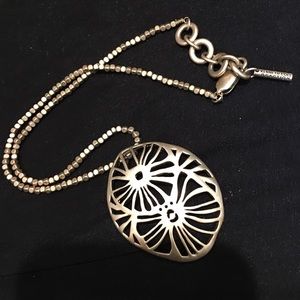 Kenneth Cole Brass Metal Seed Beads & Art Pendent